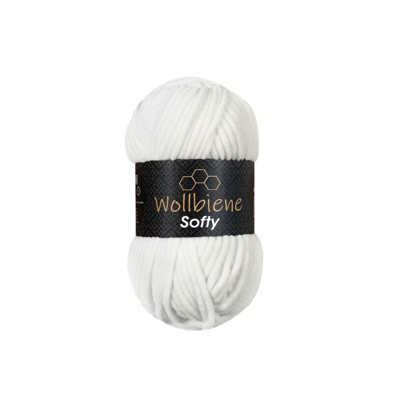 fil chenille amigurumi blanc