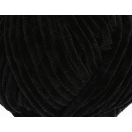 Fil chenille noir Softy Wollbiene