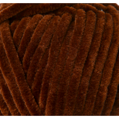 Fil chenille brun Softy Wollbiene