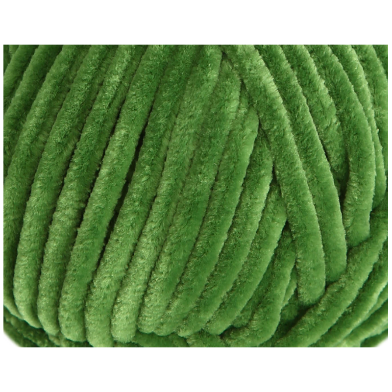 Fil chenille vert Softy Wollbiene