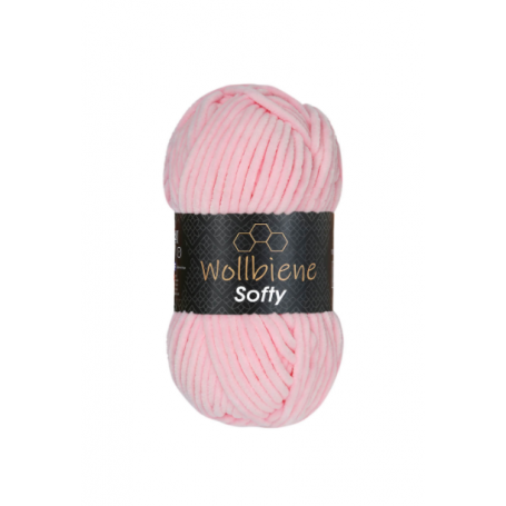 fil chenille rose clair pour amigurumi