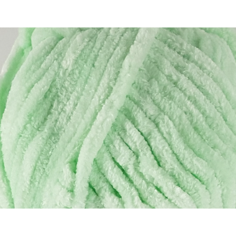Fil chenille menthe douce Softy Wollbiene