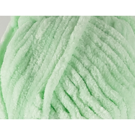 Fil chenille menthe douce Softy Wollbiene