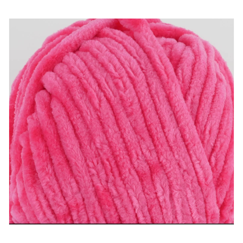 Fil chenille rose vif Softy Wollbiene