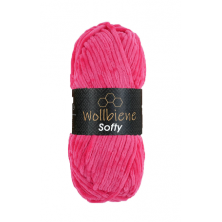 fil chenille rose vif pour amigurumi