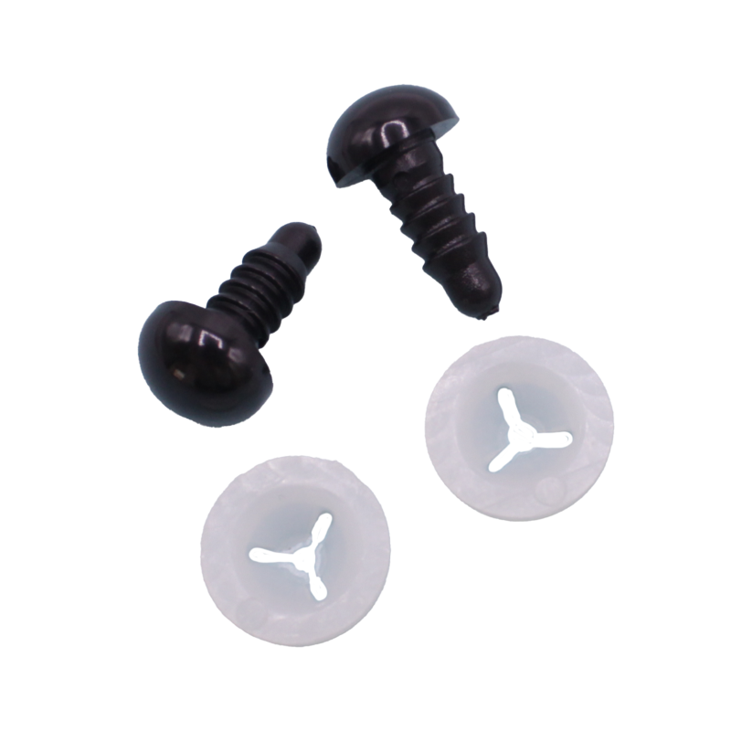 10 Yeux de sécurité noirs (5 paires) 6 mm haute...