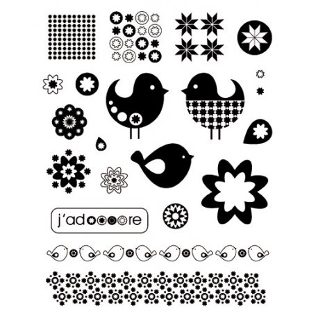 Tampons Clear "oiseaux" Arttemio