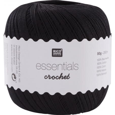 coton fin mercerisé noir