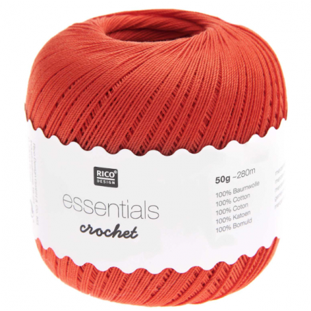 Coton mercerisé essentials crochet corail 50g - Rico Design