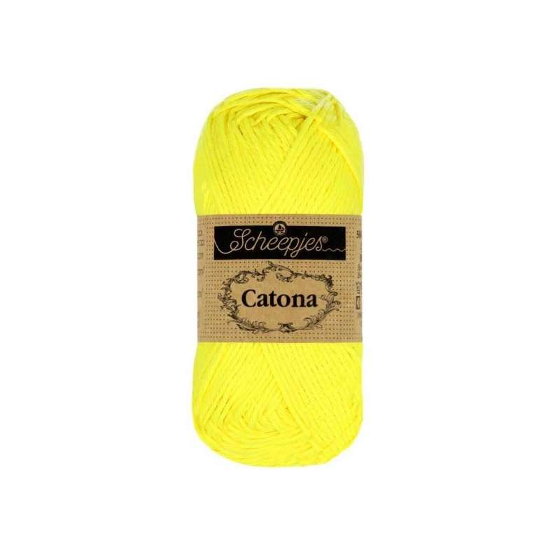 Scheepjes Catona 25 g jaune fluo 601