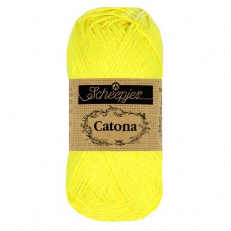 Scheepjes Catona 25 g jaune fluo 601