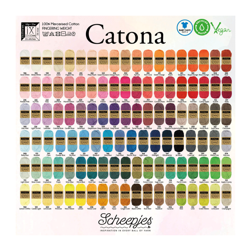 Scheepjes Catona 25 g vert fluo 602