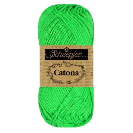 Scheepjes Catona 50 g vert fluo 602
