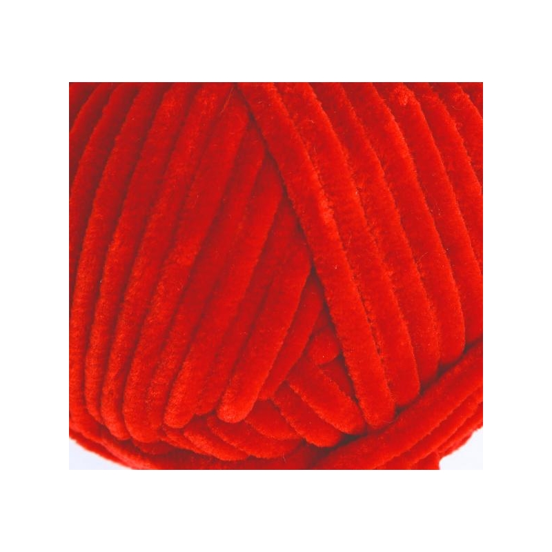 Fil chenille rouge Softy Wollbiene