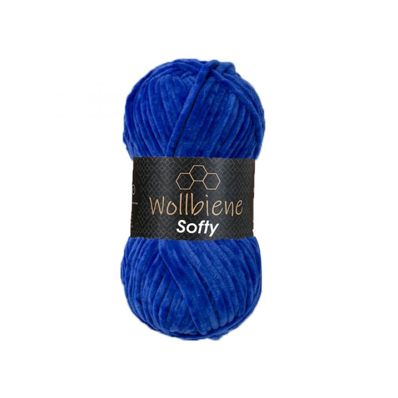 gros fil chenille bleu