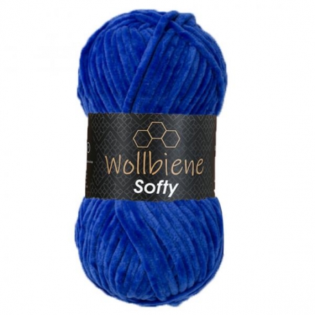 gros fil chenille bleu