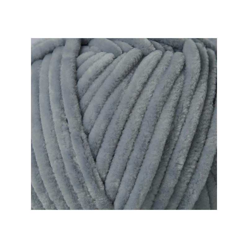 Fil chenille gris foncé Softy Wollbiene
