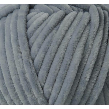 Fil chenille gris foncé Softy Wollbiene