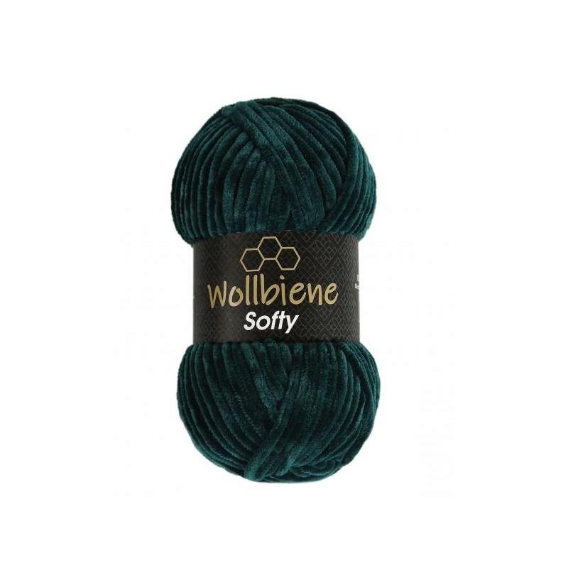 fil chenille vert foncé