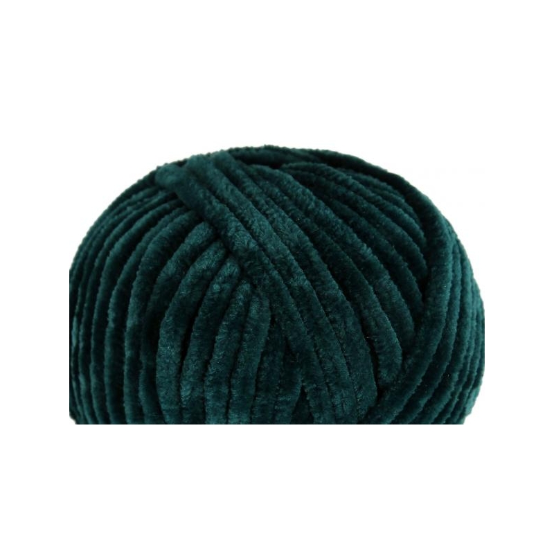 Fil chenille vert foncé Softy Wollbiene