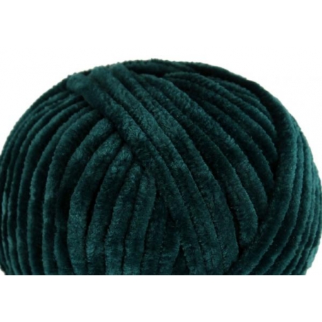 Fil chenille vert foncé Softy Wollbiene