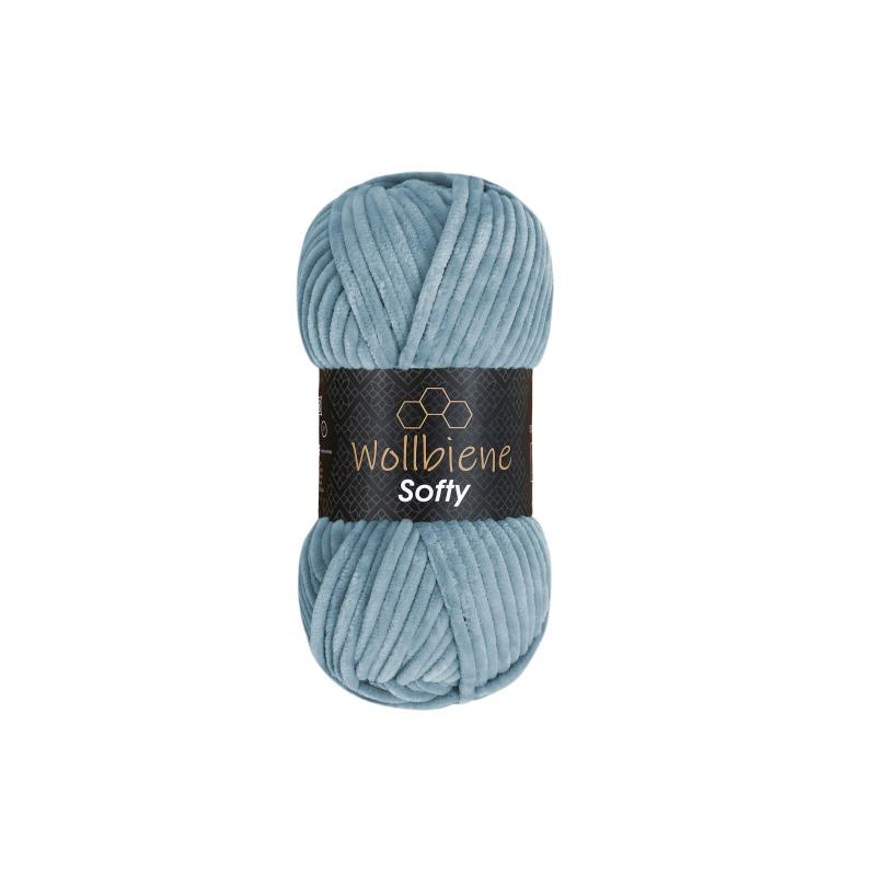 fil chenille gris galet