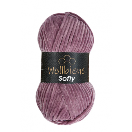 laine chenille vieux rose