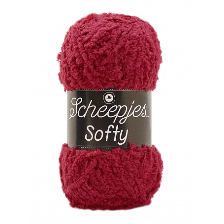laine poilue poils court softy Scheepjes framboise