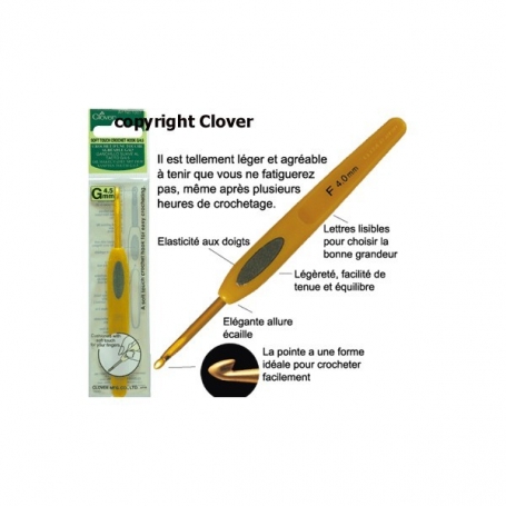 Crochet Clover manche ergonomique 2 mm