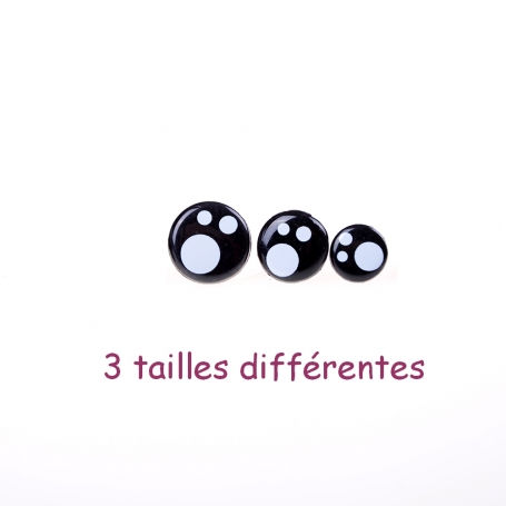 Assortiment de 100 Yeux de sécurité kawaii ronds pour amigurumi et doudous