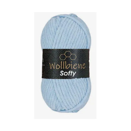 Fil chenille Softy Wollbiene bleu clair