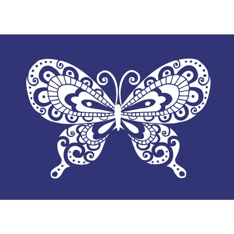 Pochoir textile A4 papillon My Style