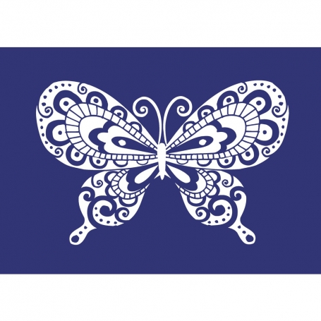 Pochoir textile A4 papillon My Style