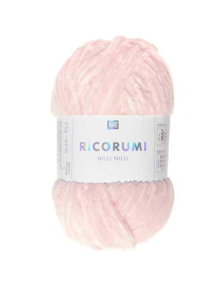 fil chenille fin rose clair