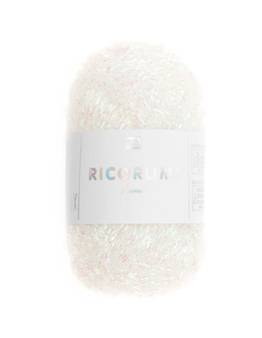 Coton à crocheter Ricorumi 10 g lamé blanc irisé