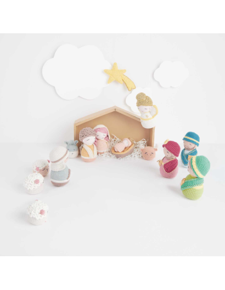 Kit de 20 pelotes "crèche de Noël" Ricorumi