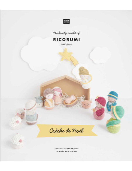 Kit de 20 pelotes "crèche de Noël" Ricorumi