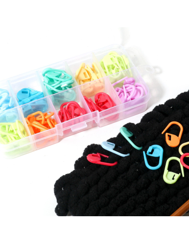 Boîte de 100 Marqueurs pour crochet et tricot
