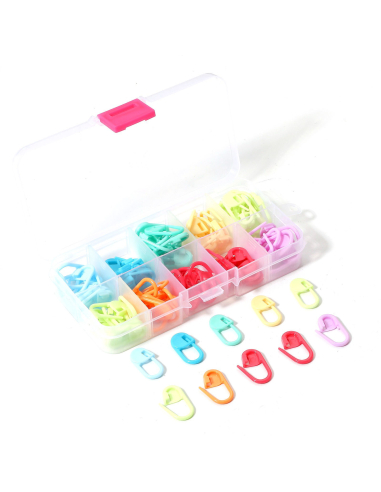 Boîte de 100 Marqueurs pour crochet et tricot