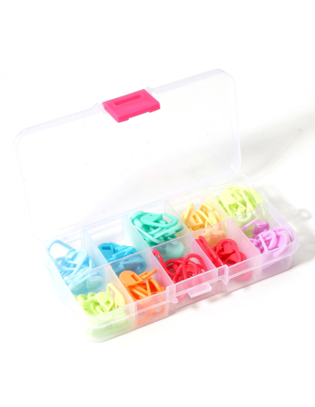 Boîte de 100 Marqueurs pour crochet et tricot