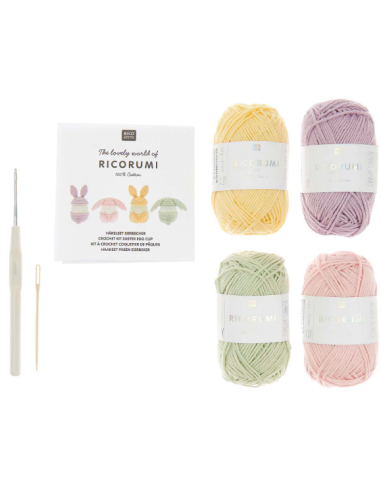 Kit à crocheter coquetiers de Pâques Ricorumi