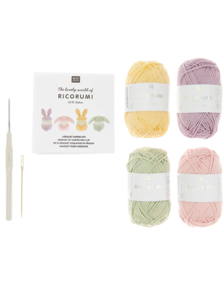 Kit à crocheter coquetiers de Pâques Ricorumi