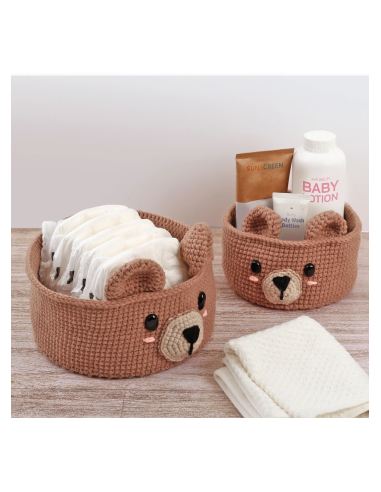 Kit 2 corbeilles au crochet ours - Graine Créative