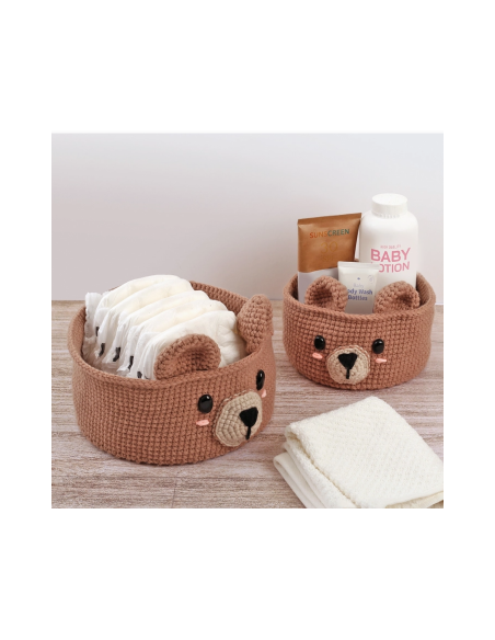 Kit 2 corbeilles au crochet ours - Graine Créative