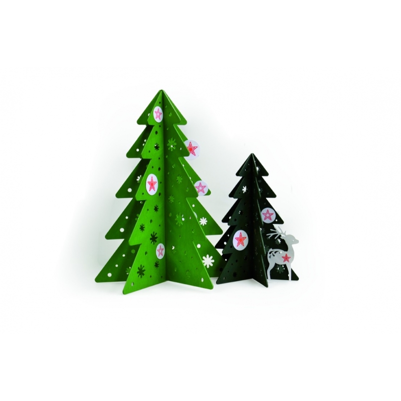 Mini Tampons Clear Noël "sapin et étoiles Artemio