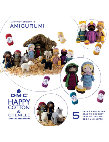 Livret amigurumis DMC happy cotton n°20 "crèche de Noël"