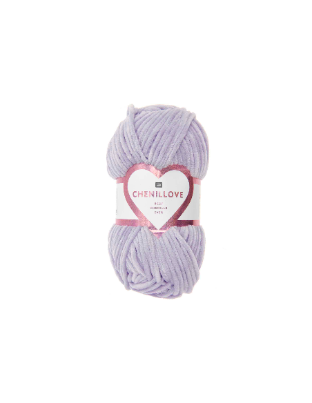fil chenille lilas clair