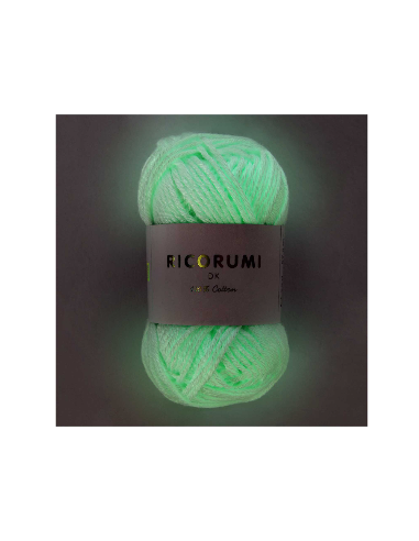Coton à crocheter phosphorescent Ricorumi blanc...