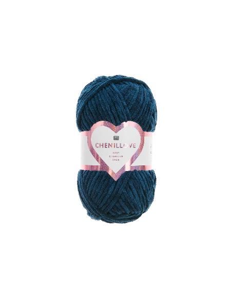 fil chenille bleu marine