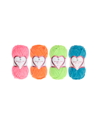 Creative Chenillove néon rose 50 g - Rico Design